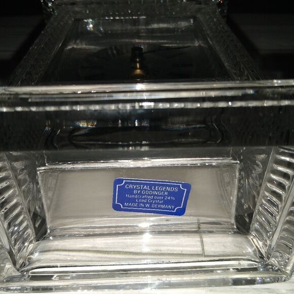 Crystal Legends By Godinger Vintage 24% Lead Crystal Clock Made in West Germany - Picture 6 of 13